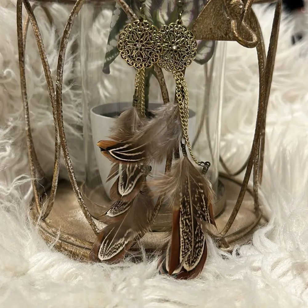 3/30$ Feathered earrings